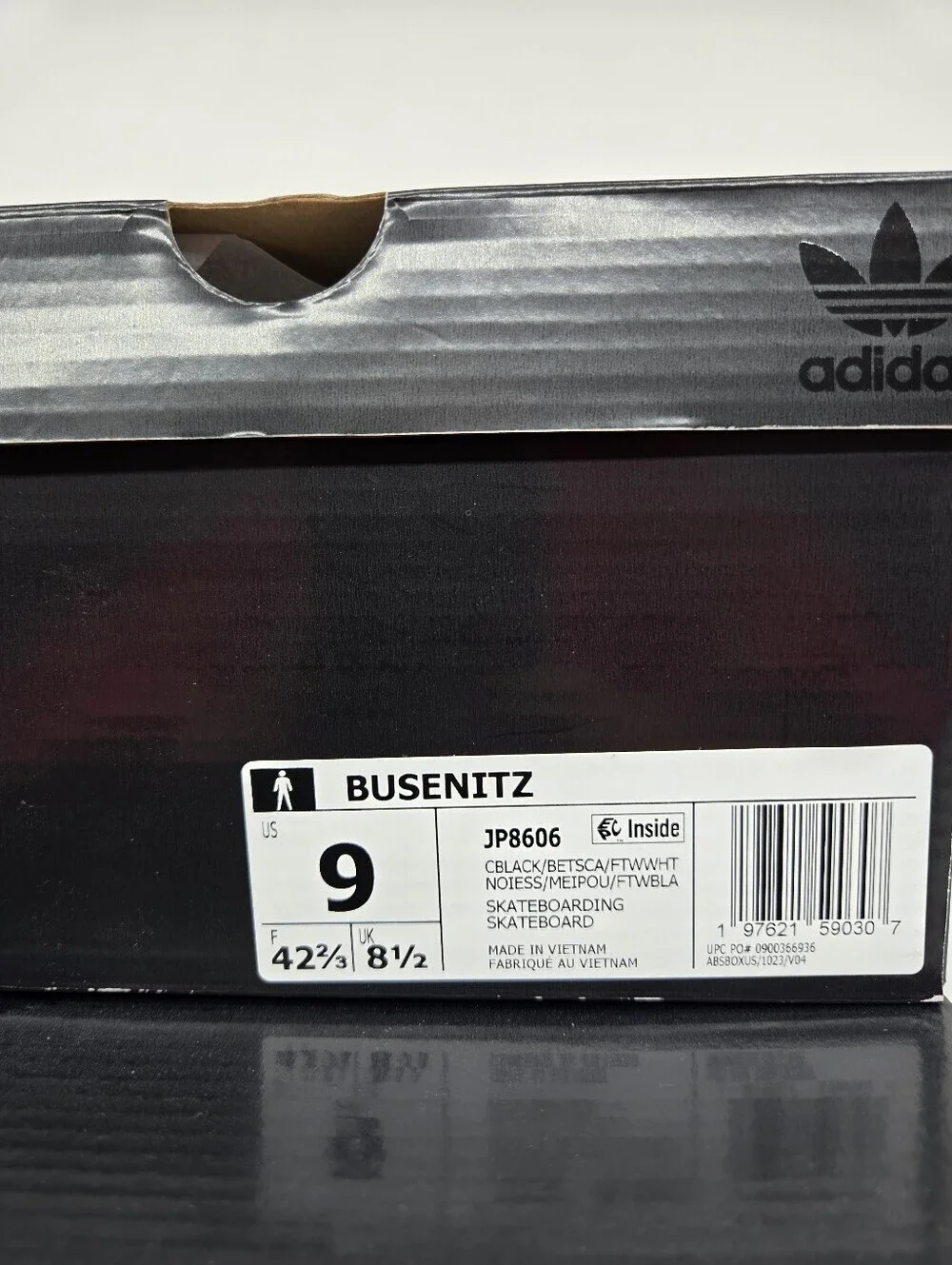 Adidas Men's Busenitz Pro JP8606 Black Scarlet Skateboarding Shoes Size 9